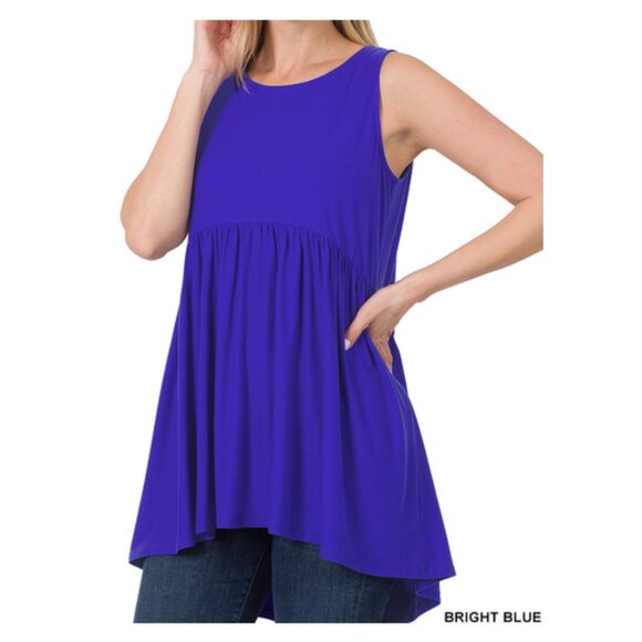 Zenana Outfitters Tops - NWT BRUSHED DTY SHORT SLEEVE WITH WAIST SHIRRING TOP